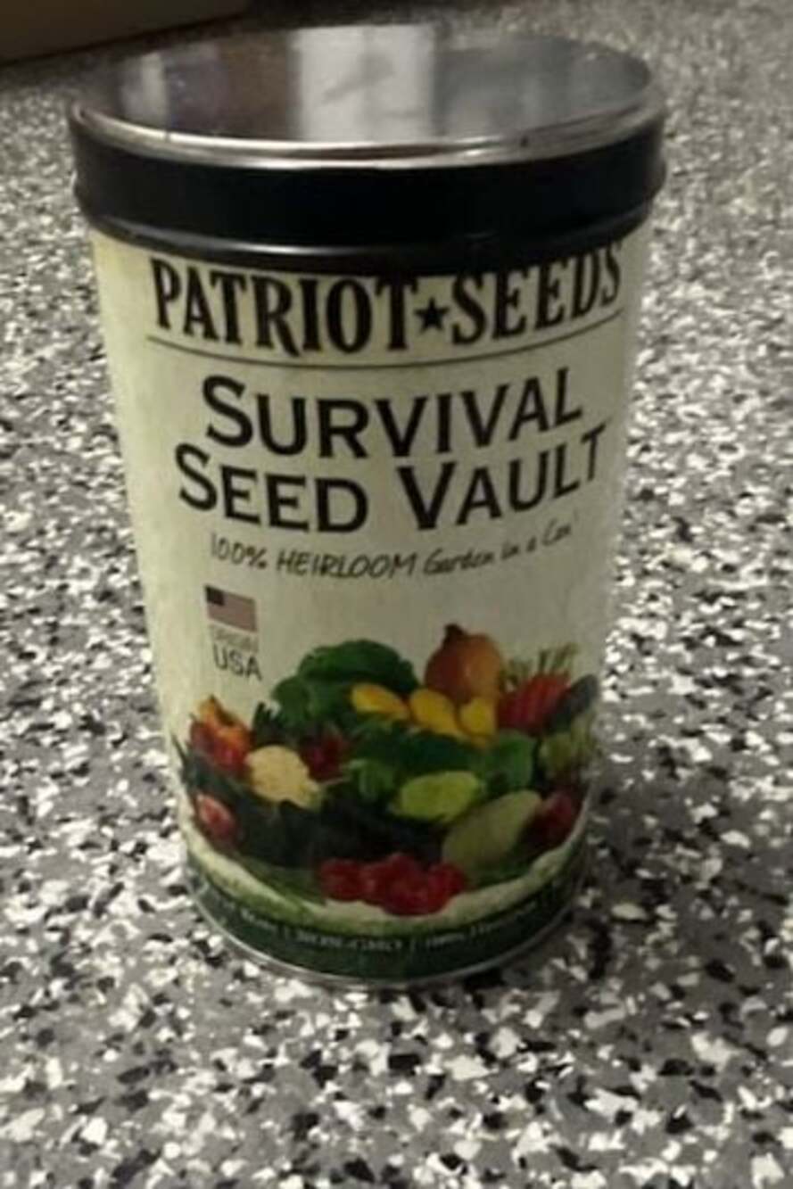 Patriot Seeds Survival Seed Vault 20 Heirloom Vegetable Seed Varieties